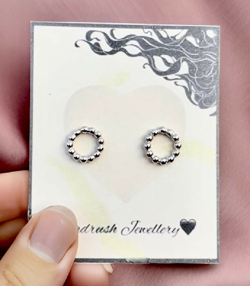 Sterling Silver Studs Earrings,