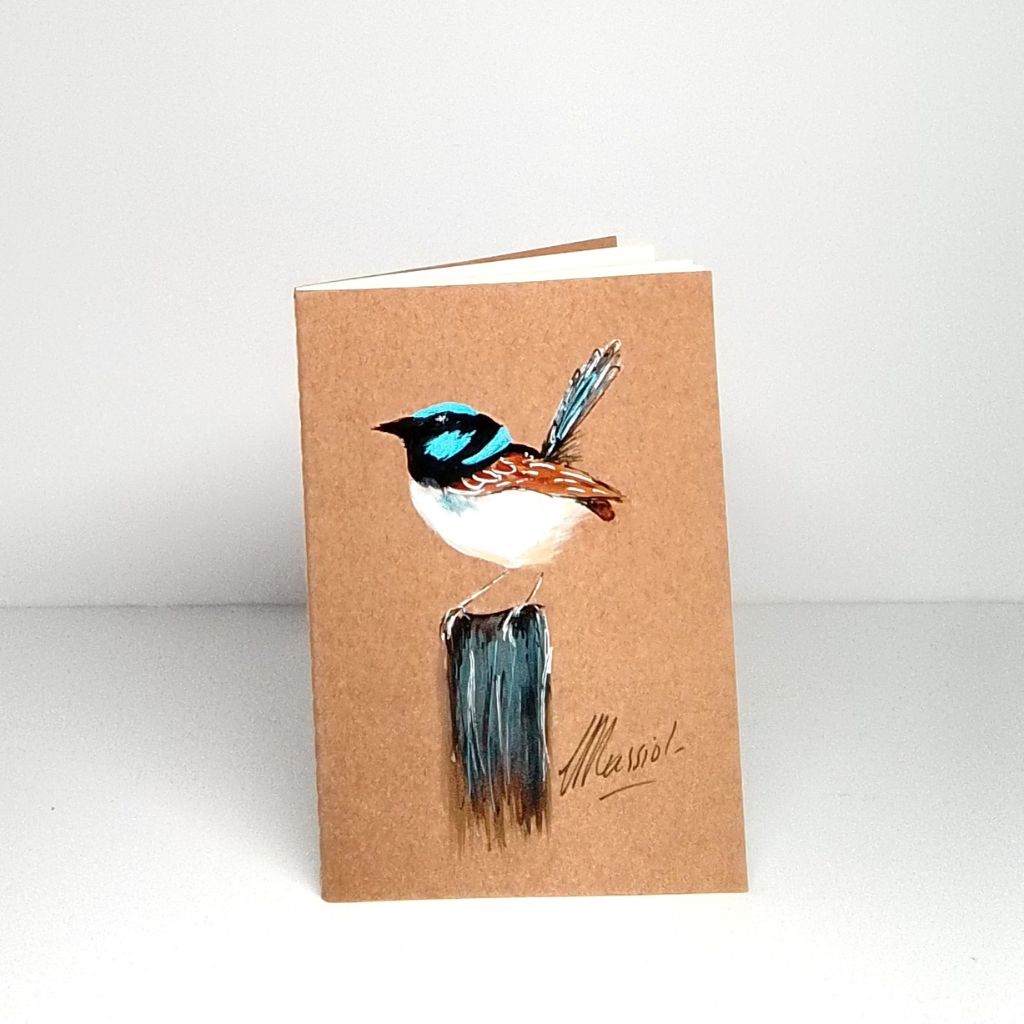 Handpainted Pocket Notebooks. Single or Set of 3. Bird and Animal designs