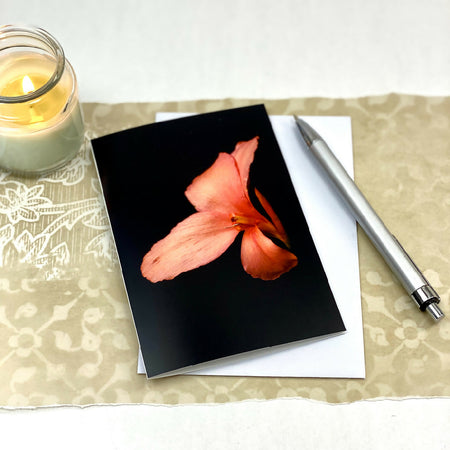 Fine Art Blank Floral Card – Pink Canna Lily