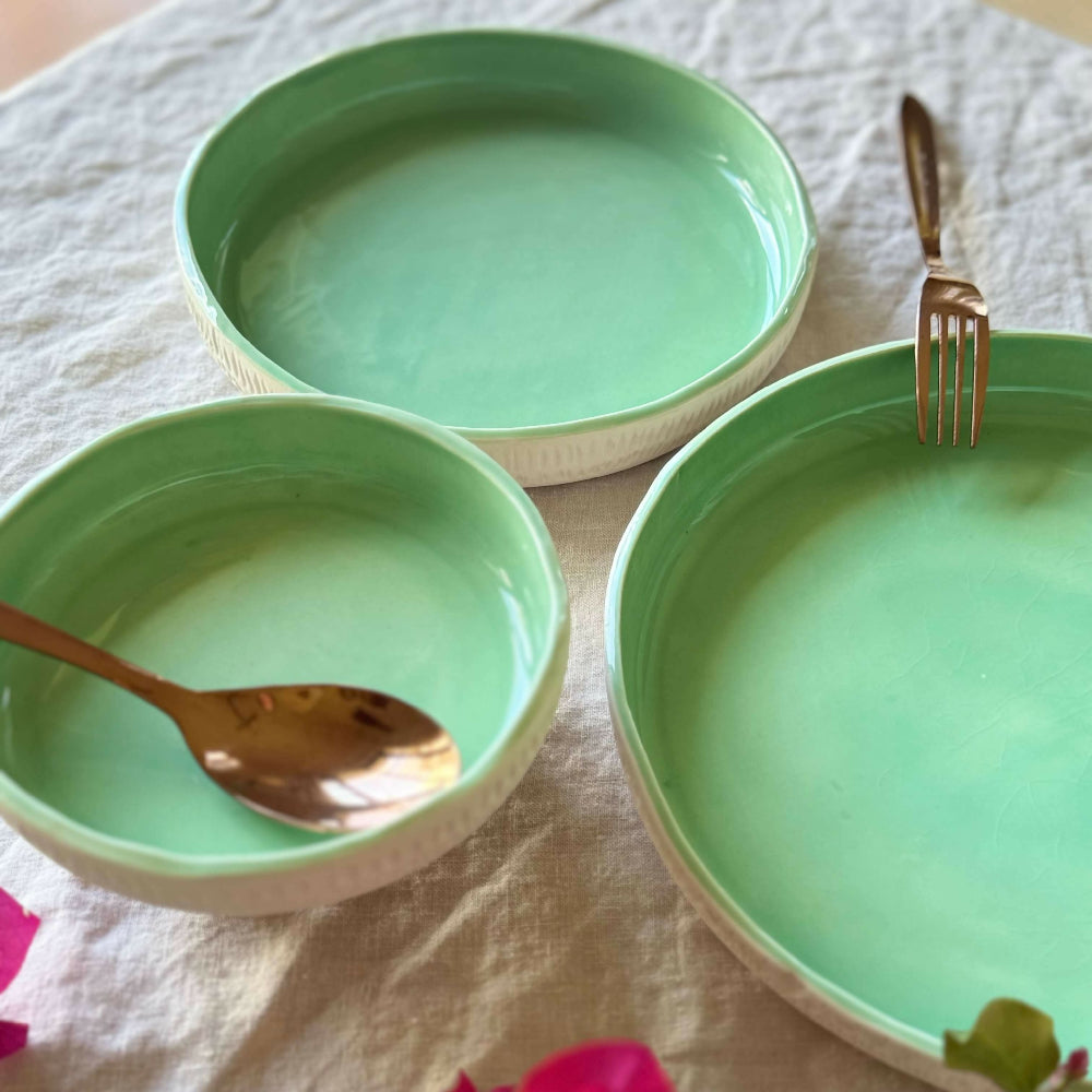 Australian-Ceramic-Artist-Ana-Ceramica-Handmade-Pottery-Ceramics-Home-Decor-Kitchen-and-Dining-Servingware-Handmade-Porcelain-Celedon-Blates-Carved-Rim-High-Sided-Plates-Large-Medium-Small