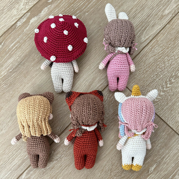 Made to Order | Forest Friend | Mushroom | Mini | Crochet Baby Doll | 14cm