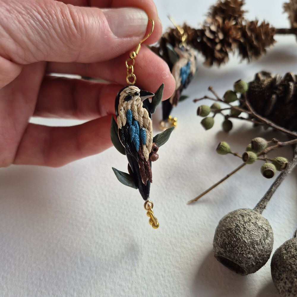 Kev Kookaburra Mini Dangle Earrings