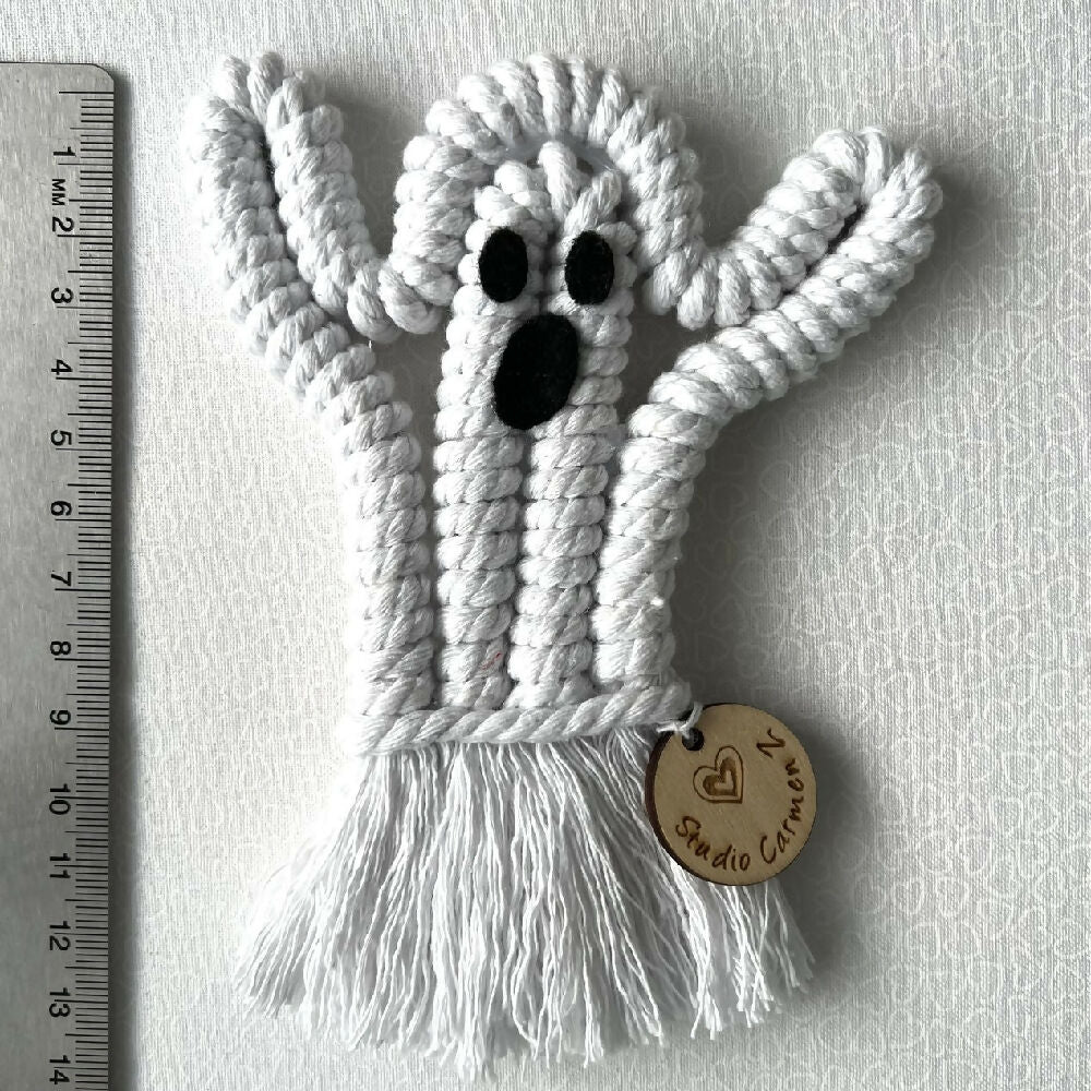 Boooo Macrame Halloween Ghost