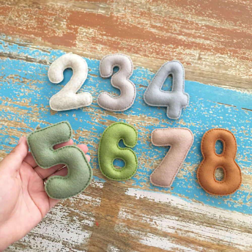 Felt numbers