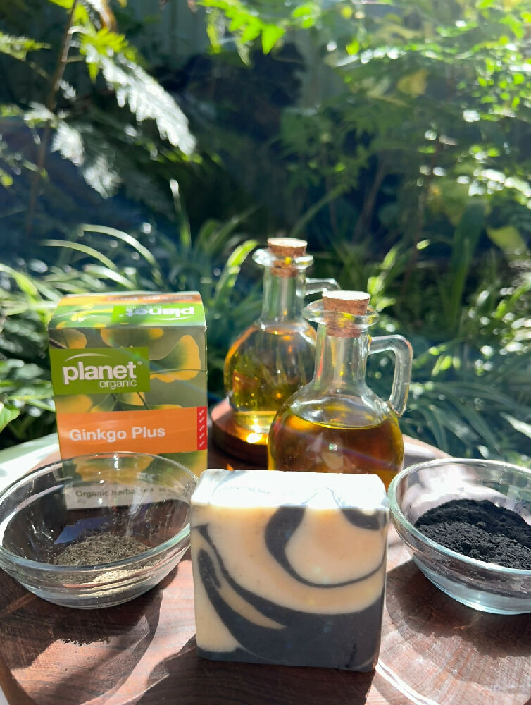 Ginkgo tea infused sandalwood soap