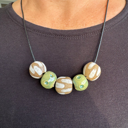 Clay bead necklace
