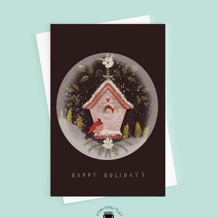 Birdhouse Christmas Card