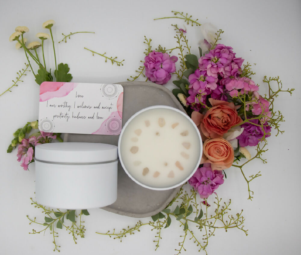 Love - Crystal Soy Affirmation Candle