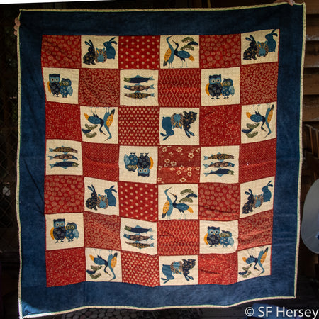 Japanese-inspired Lap Quilt or Play Mat