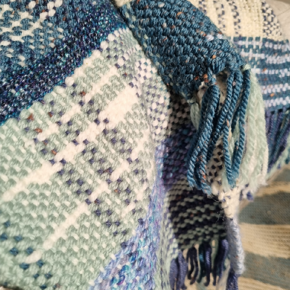 australian-artist-handmade-handwoven-blue-wool-shawl-3