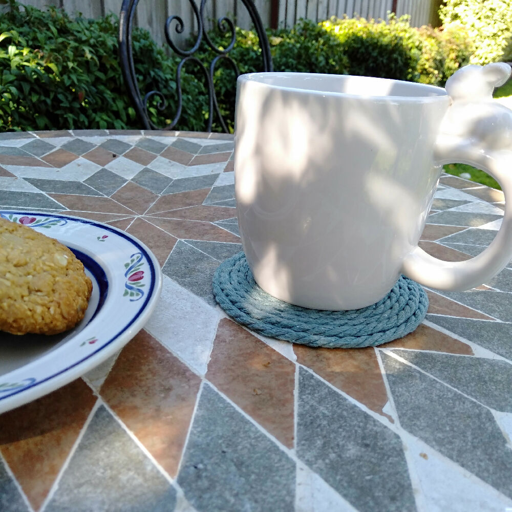 Handmade Cotton Rope Coasters - Set of 4