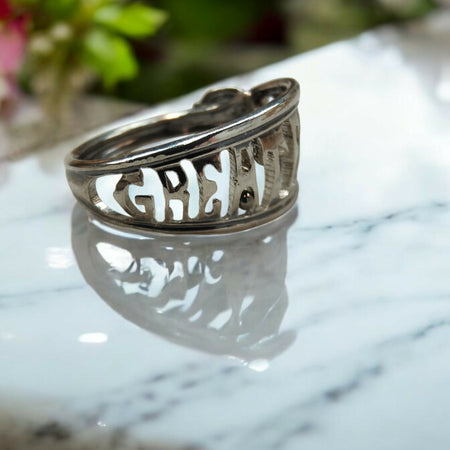 Vintage Sterling Silver Souvenir Spoon Ring – Great Falls, USA