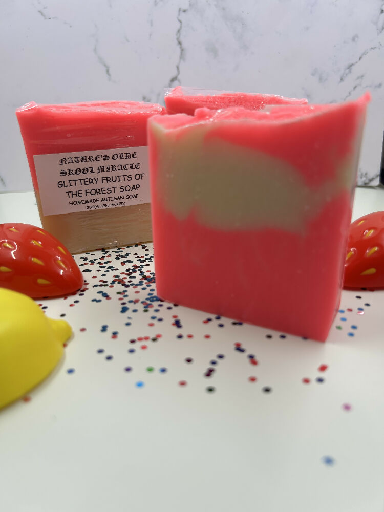 Glittery fruits of the forest soap