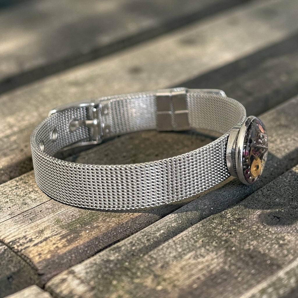 Steampunk watch parts bangle