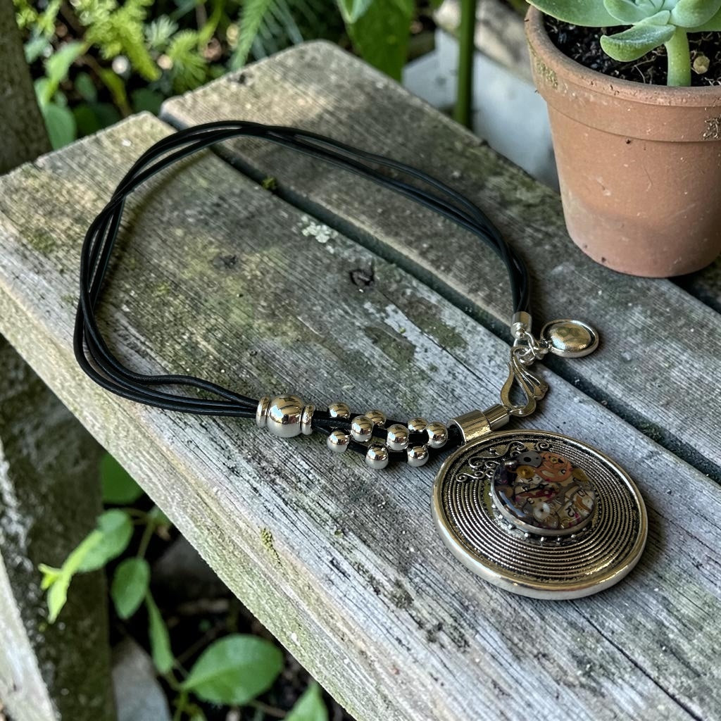Steampunk watch parts silver medallion