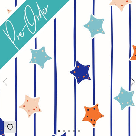 PRE-ORDER Water-resistant wet bags - Blue Starfish Stripes (Creative Monsoon)