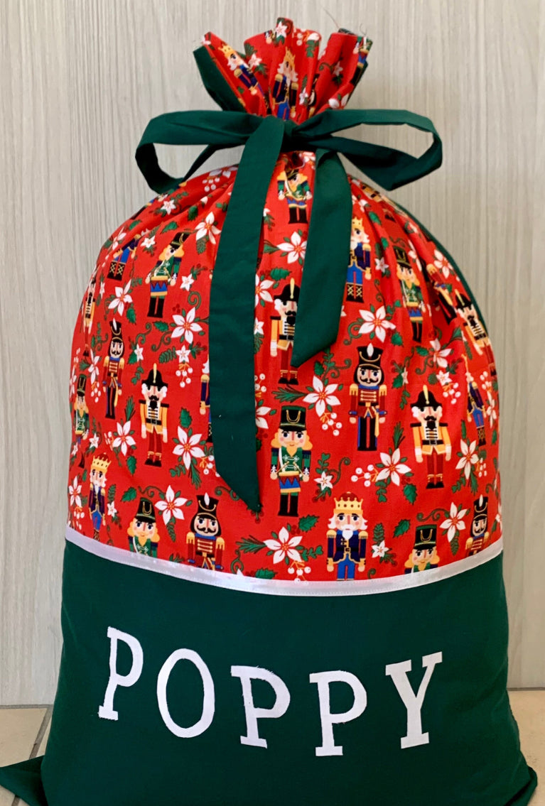 Personalised Christmas Sack - Nutcracker Print