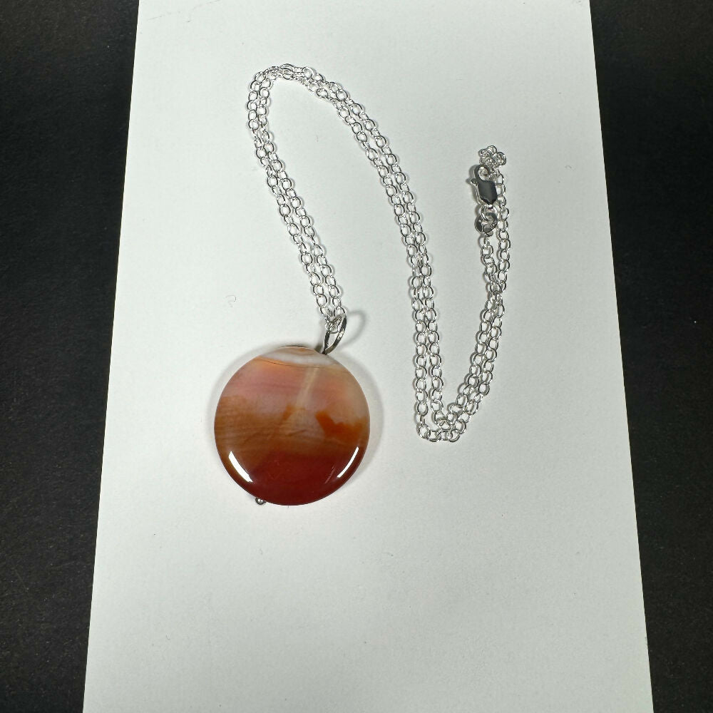 Carnelian necklace flat