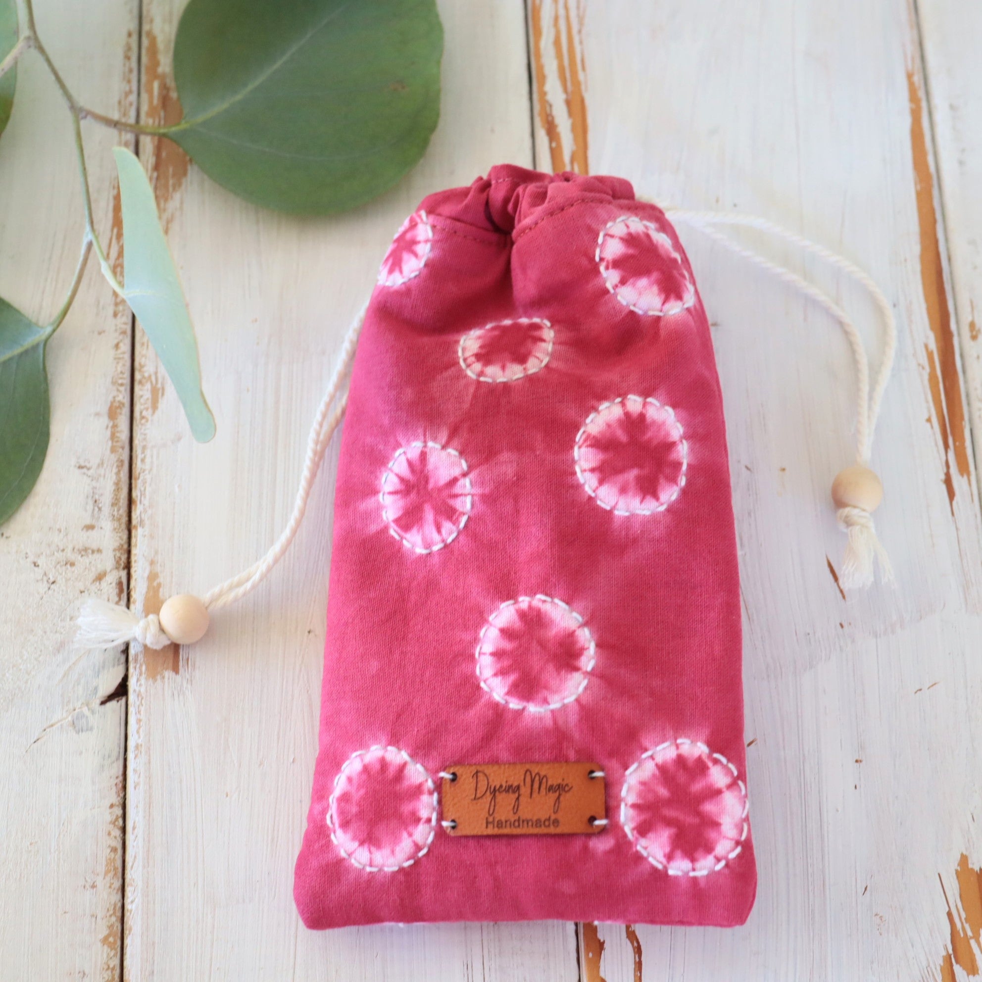 Tie Dyed glasses pouches, Shibori Tie Dyed, glasses cases.