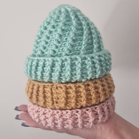 Crochet Newborn Spiral Beanie | Various Colours