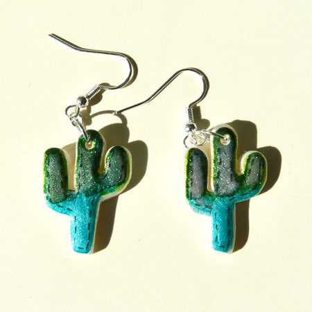 Dangly Cactus Earrings