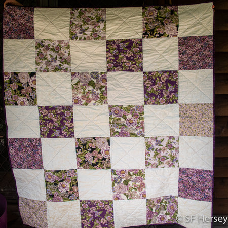 Lilac and Violet Small Quilt
