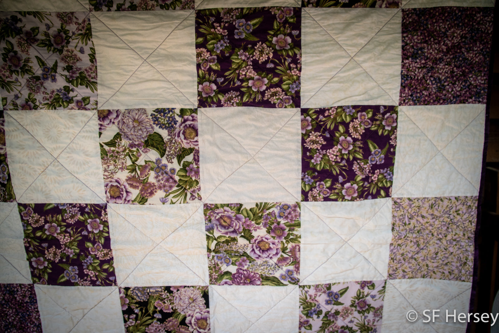 Lilac and Violet Small Quilt