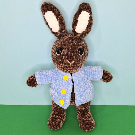 Velvet peter rabbit crocheted soft toy