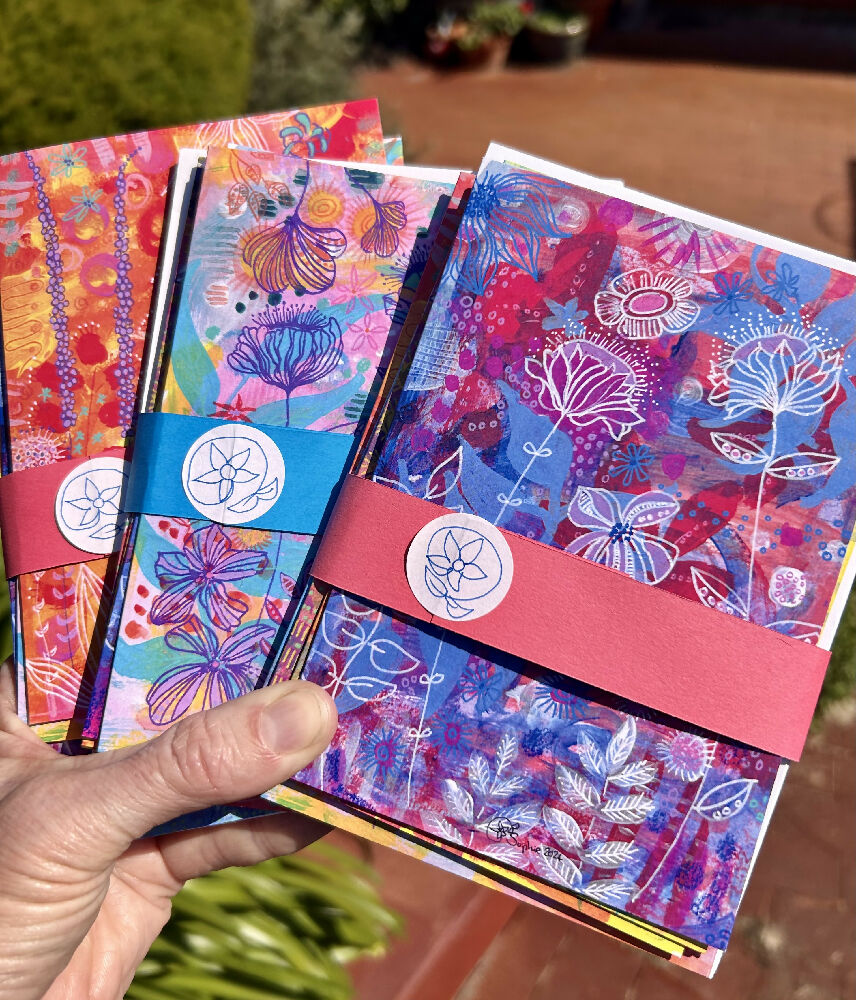 Joyful Coloured Greeting Cards Collection : Sending With Love & Bright Wishes: