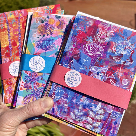 Joyful Coloured Greeting Cards Collection : Sending With Love & Bright Wishes: