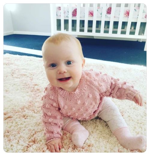 Bobble Jumper size 1 hand knitted