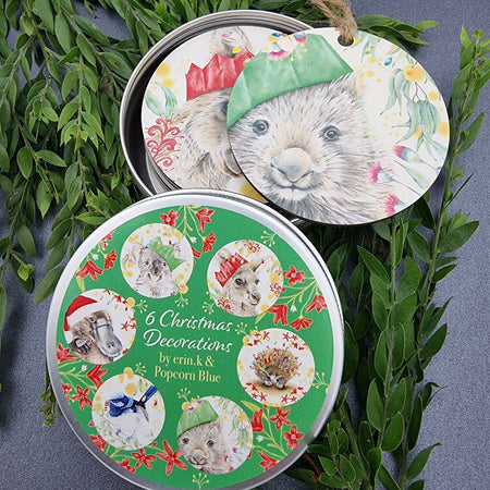 AUSSIE CHRISTMAS – set of 6 decorations