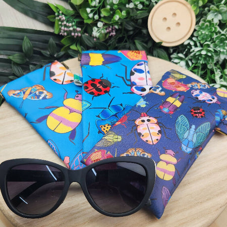 Glasses Case - Bugs - Snap Closure