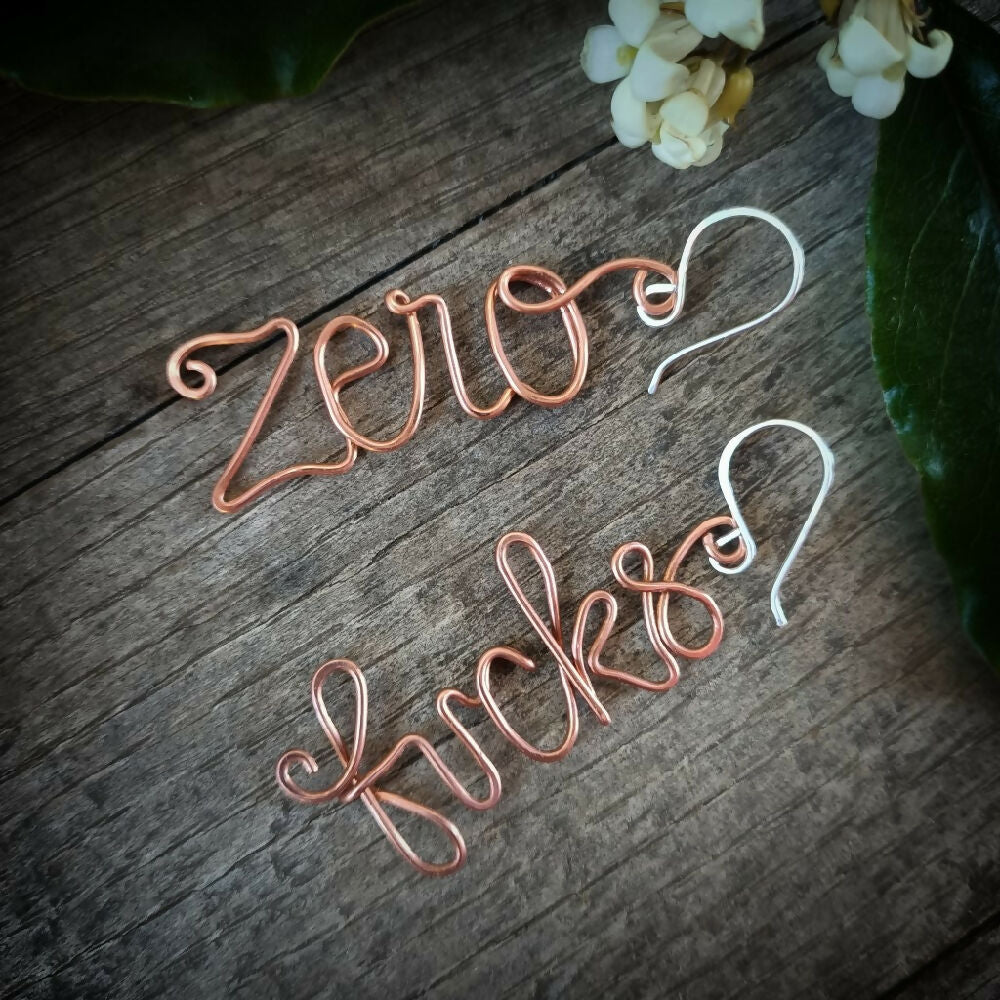 australian_handmade_zero_fucks_earrings_copper_silver 3