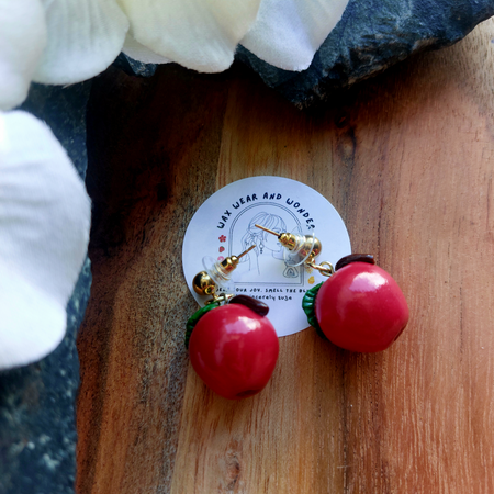 Apple Earrings | Food Inspired Statement Earrings