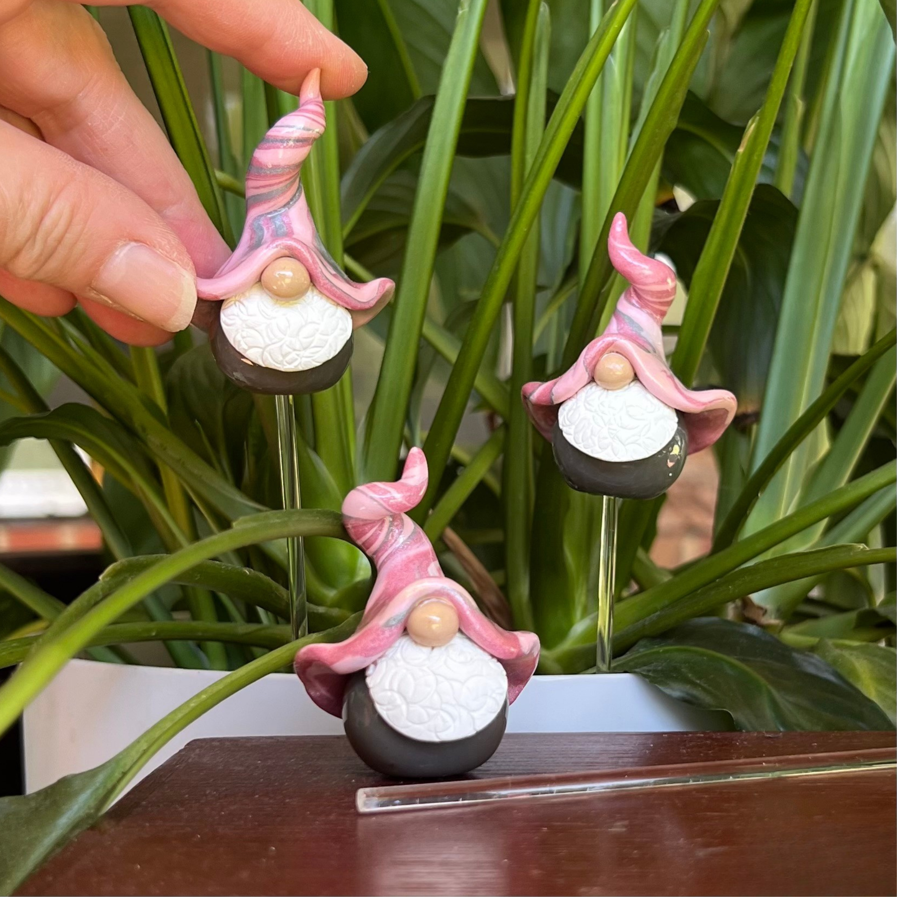 Whimsical gnome trio - Tictac, Sergio & Jensen