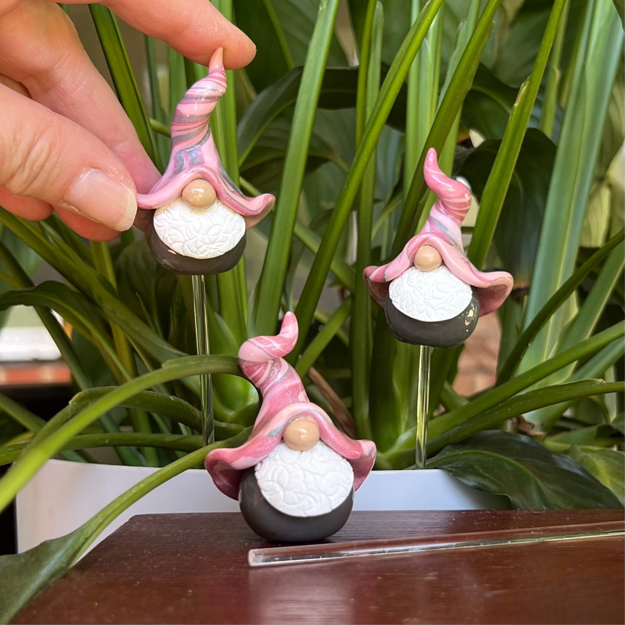 Whimsical gnome trio - Tictac, Sergio & Jensen