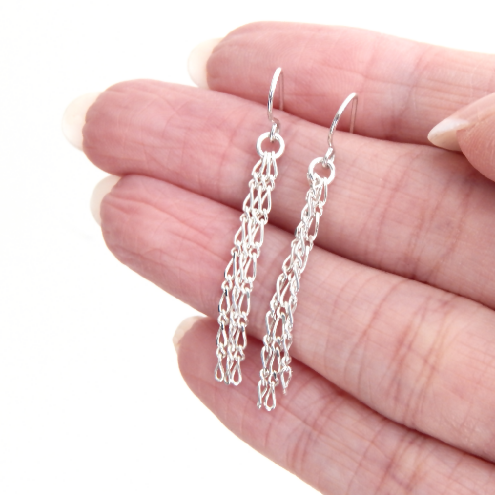 Sterling Silver Chain Earrings