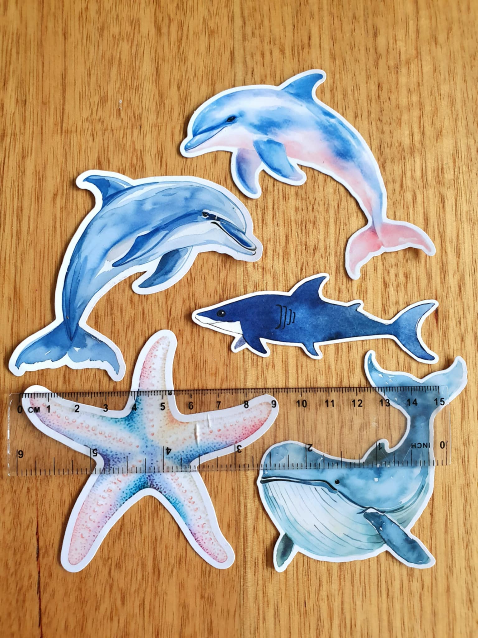 Sea life stickers - 5 set