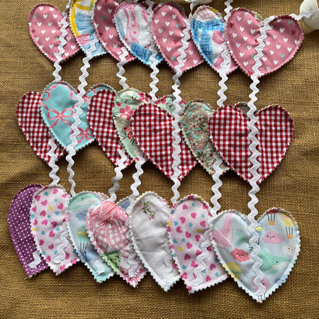 Heart shaped bunting | valentine bunting | keepsake