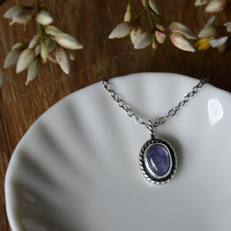 Tanzanite Twist Sterling Silver Pendant