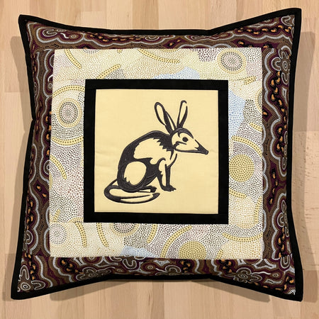 handmade Australian native quilted - bilby & dingo