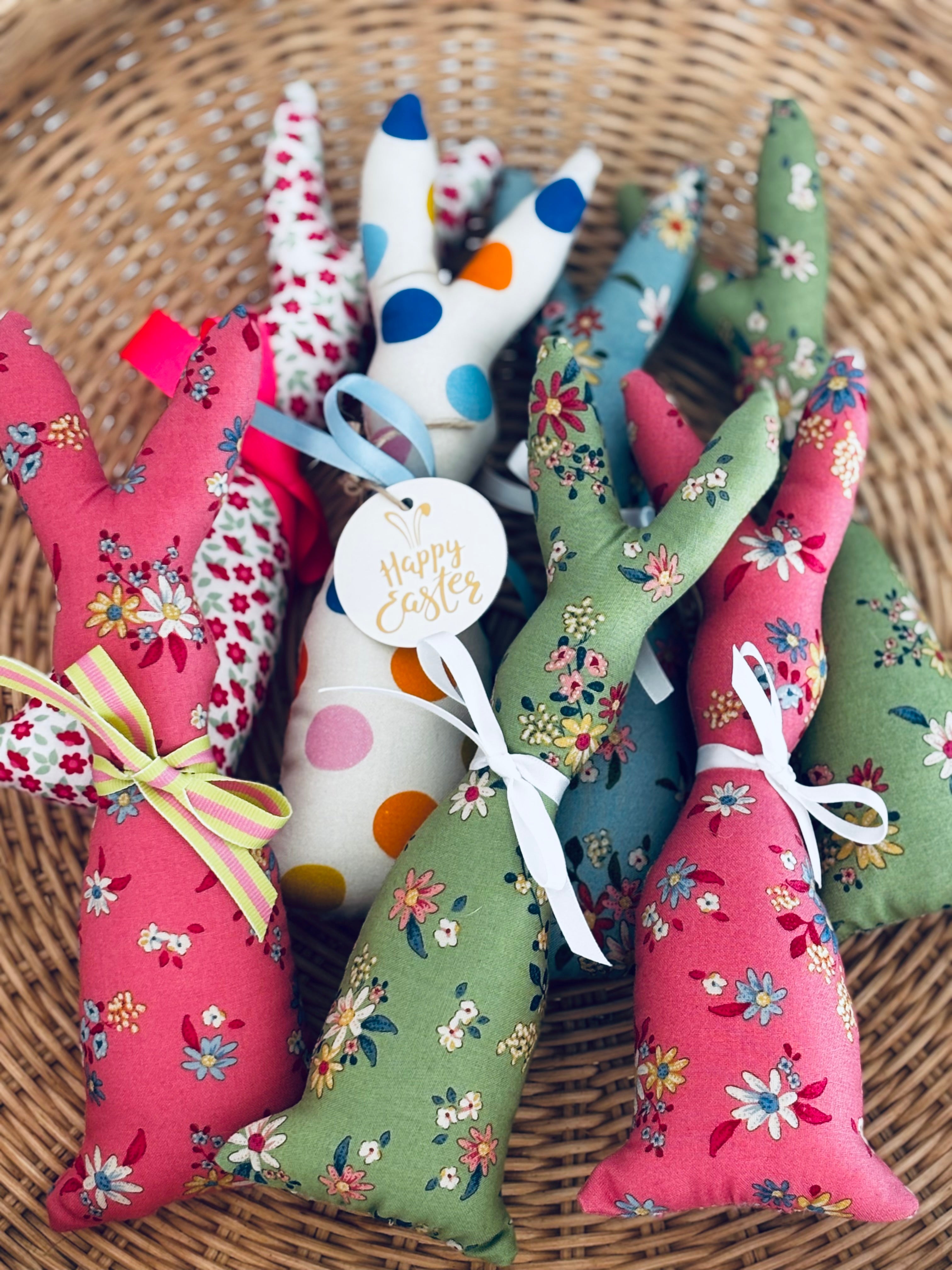 Blue Handmade Fabric Bunny