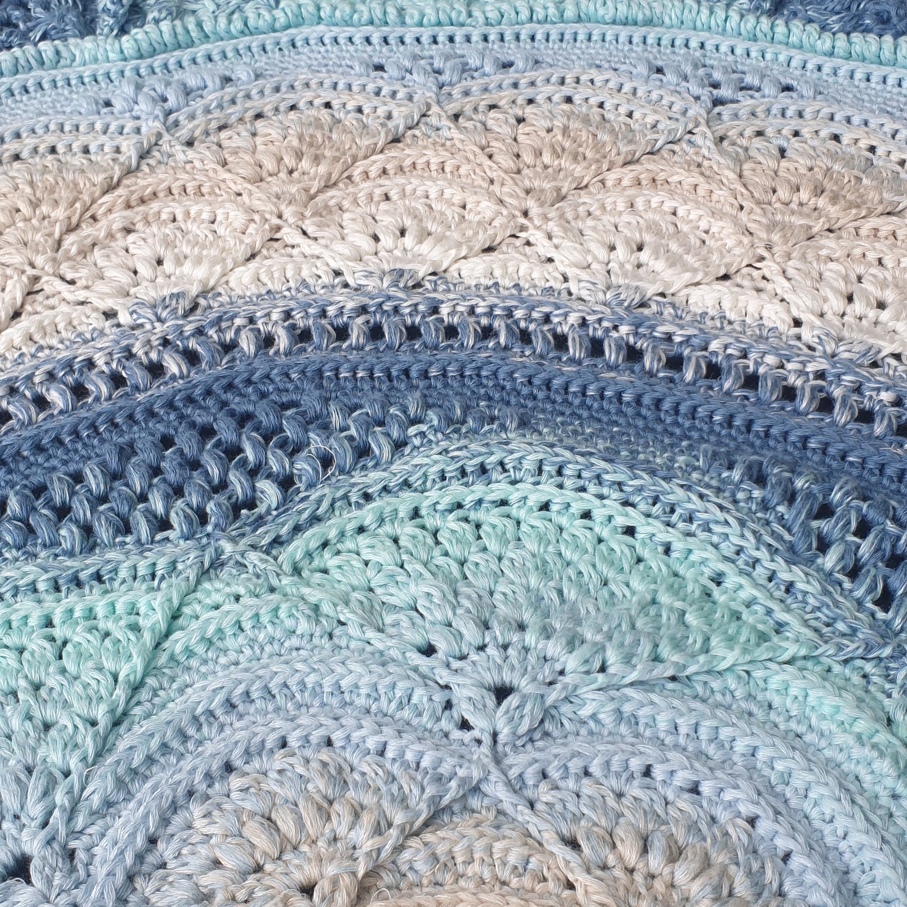 Beautiful beach themed crochet throw