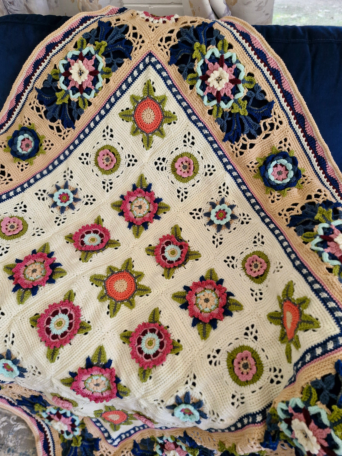 One-of-a-kind handcrafted crocheted heirloom blanket