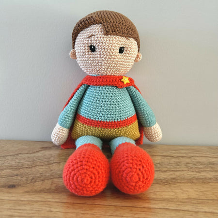 Handmade Crochet Superhero Boy