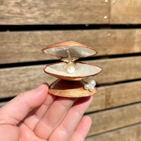 Ring Box With Starfish & Pearls