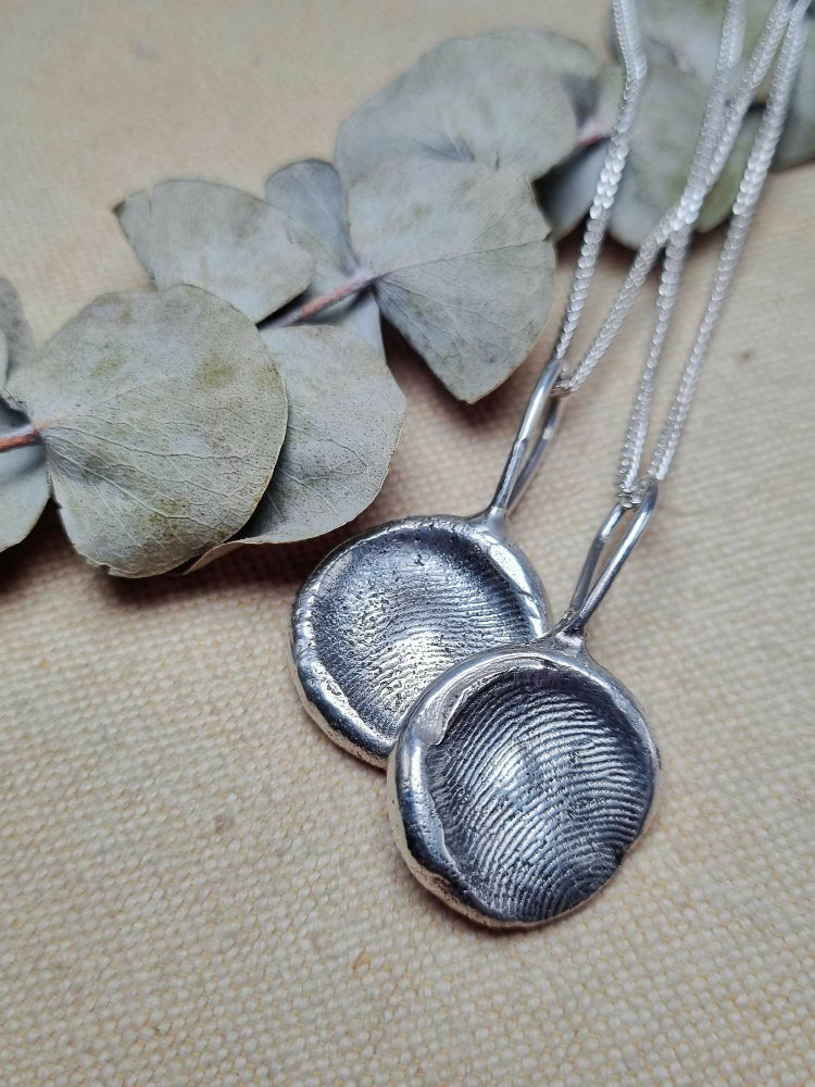 Fingerprint Pendant For Two