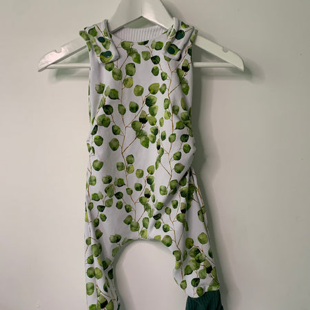 Eucalyptus Grow With Me Romper. Baby Outfit. First Birthday.