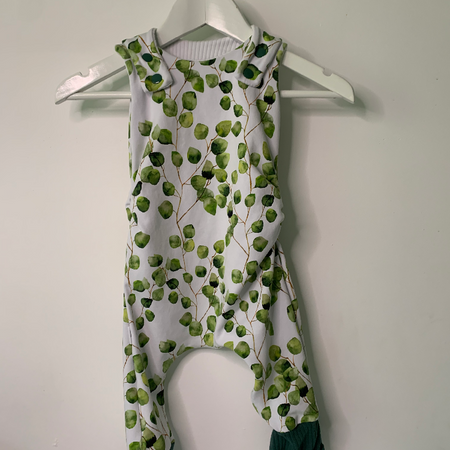 Eucalyptus Grow With Me Romper. Baby Outfit.